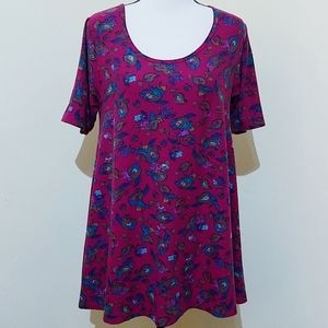 LuLaRoe Paisley Print Flared Tunic Mini Dress XS